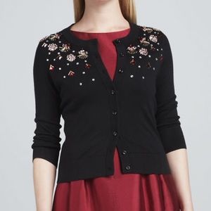 Kate Spade Kati Embellished Black Cardigan